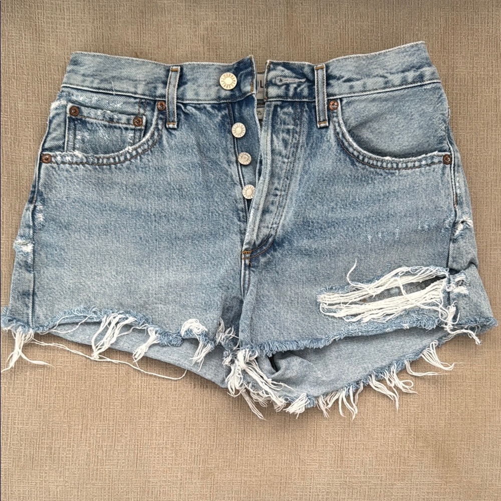 Agolde Denim Distressed Women Shorts